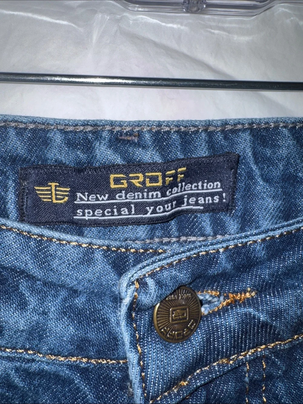 Geoff Vintage Pleated Dark Blue Men’s Tapered Jeans